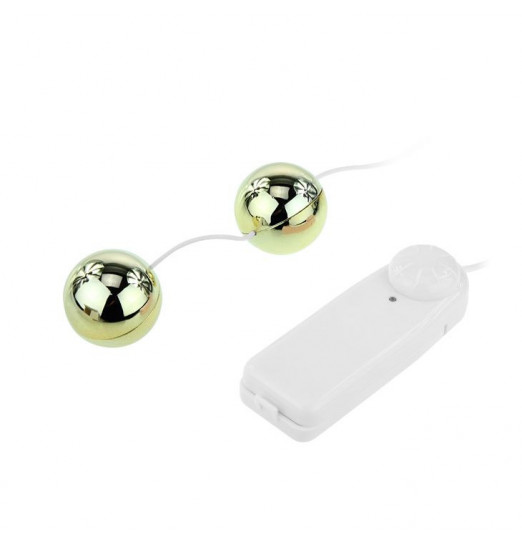 Золотистые шарики с вибрацией Goden Balls