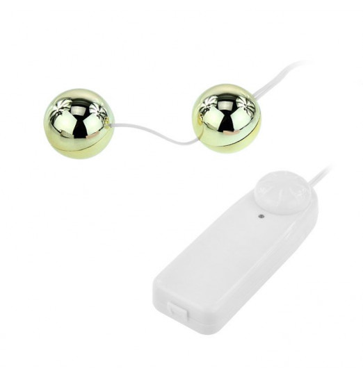 Золотистые шарики с вибрацией Goden Balls