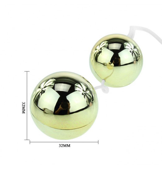 Золотистые шарики с вибрацией Goden Balls