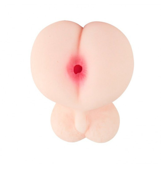 Анус-мастурбатор с мошонкой и вибрацией