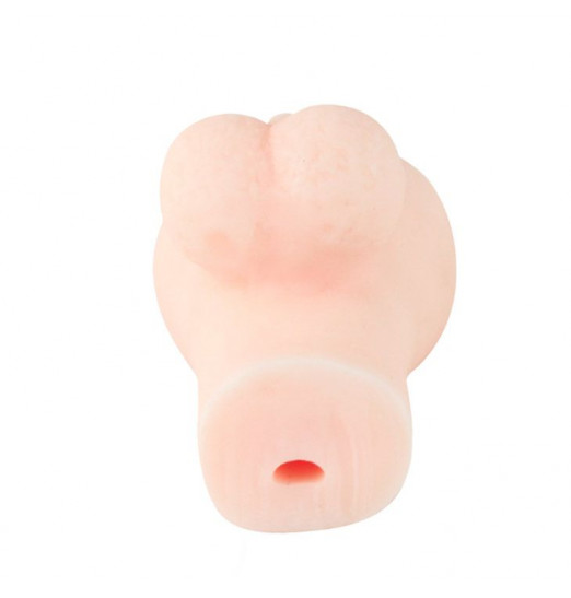 Анус-мастурбатор с мошонкой и вибрацией