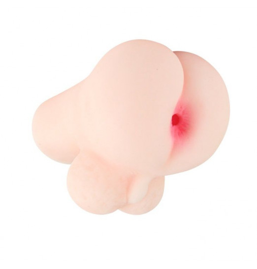 Анус-мастурбатор с мошонкой и вибрацией