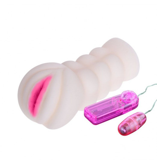 Мастурбатор-вагина с вибрацией и выносным пультом управления