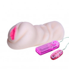 Рельефный мастурбатор с вибрацией