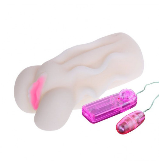 Мастурбатор-вагина с вибрацией и волнами на поверхности