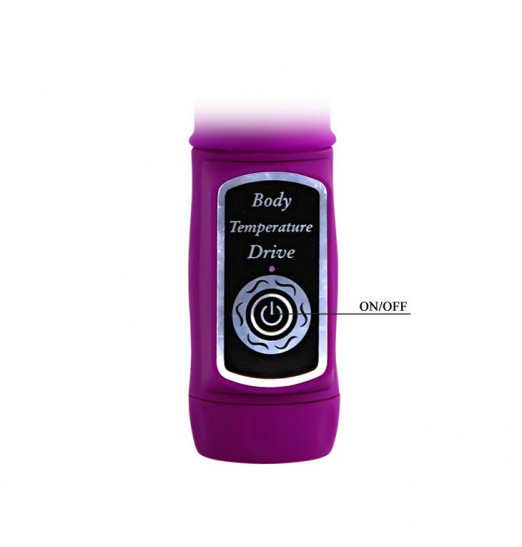 Лиловый вибратор Body Touch II с реакцией на прикосновения - 22 см.