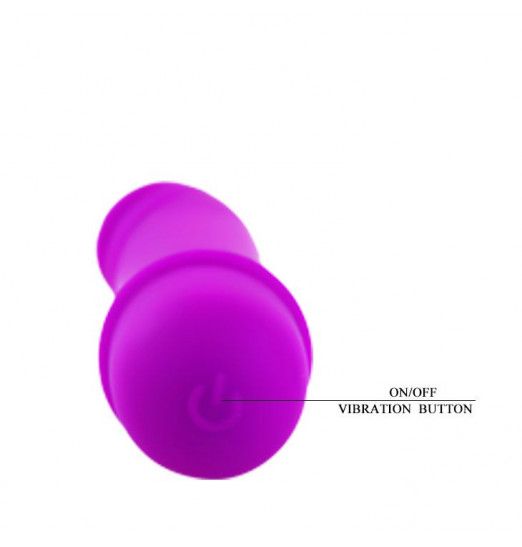 Лиловый мини-вибратор Beck - 12 см. Лиловый мини-вибратор Beck - 12 см.