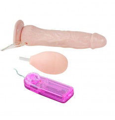 Вибратор с имитацией семяизвержения Eros Fountain - 19,5 см.