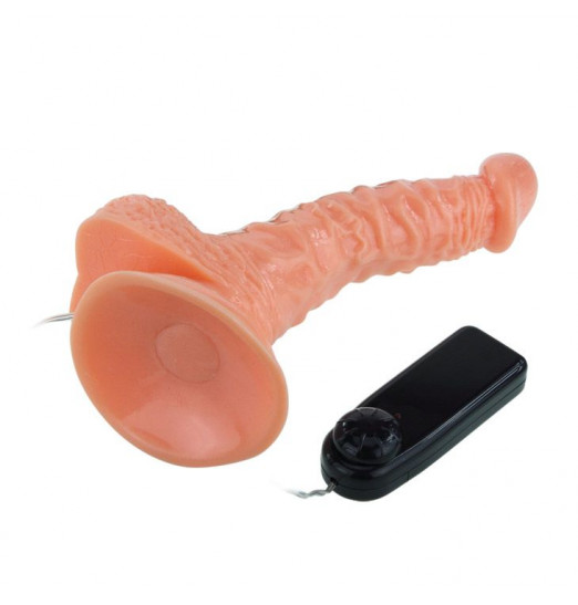 Реалистичный ротатор на присоске Super Rota Dong - 21 см.