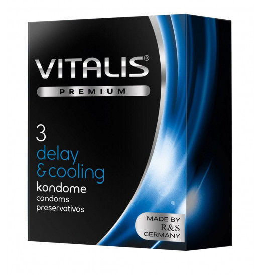 Презервативы VITALIS PREMIUM delay   cooling с охлаждающим эффектом - 3 шт.