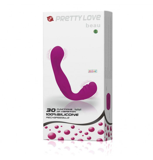 Безремневой силиконовый вибрострапон Beau - 20 см. Безремневой силиконовый вибрострапон Beau - 20 см.