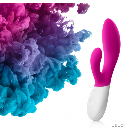 Вибромассажер с клиторальным стимулятором INA Wave Cerise