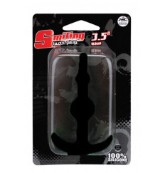 Чёрная анальная втулка SMILING SILICONE BUTT PLUG BLACK - 8,9 см.