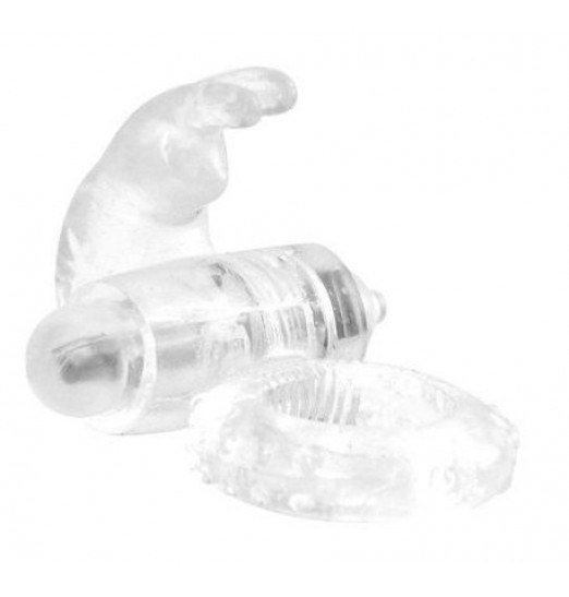 Прозрачное вибрирующее кольцо с зайчиком