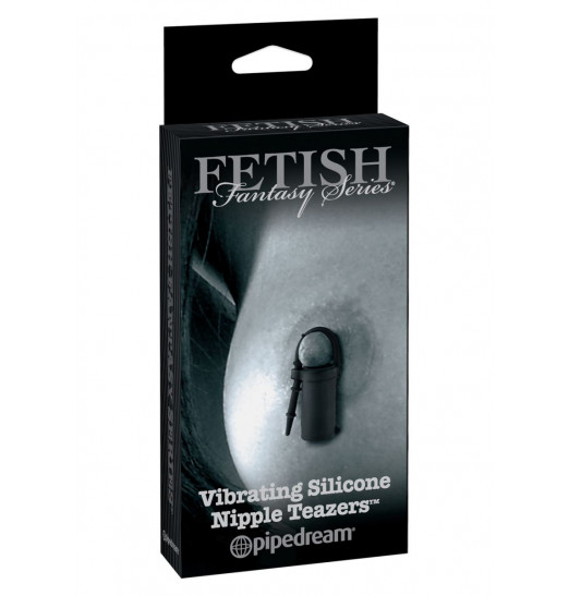 Чёрные виброзажимы на соски SILICONE NIPPLE TEAZERS Чёрные виброзажимы на соски SILICONE NIPPLE TEAZERS