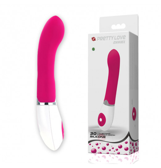 Розовый вибратор Daniel - 19,5 см.