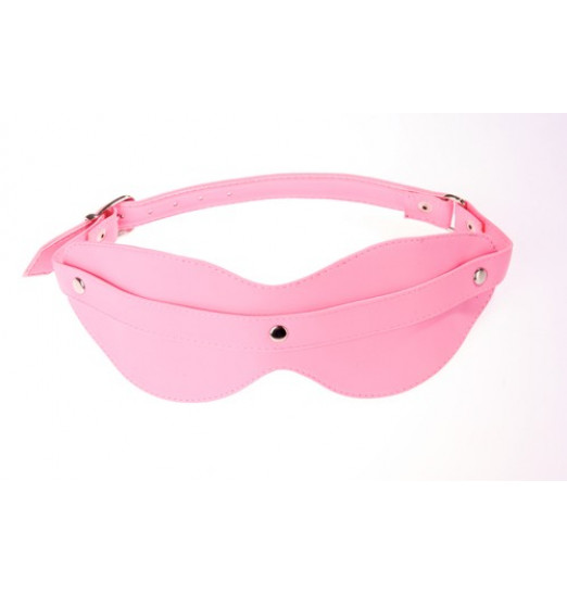 Розовая маска на глаза с клёпками
