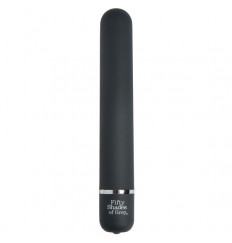 Темно-серый вибромассажер Charlie Tango - 18,4 см.