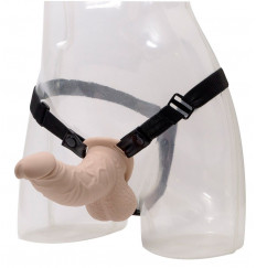 Женский страпон на тонких эластичных ремнях - 18 см.