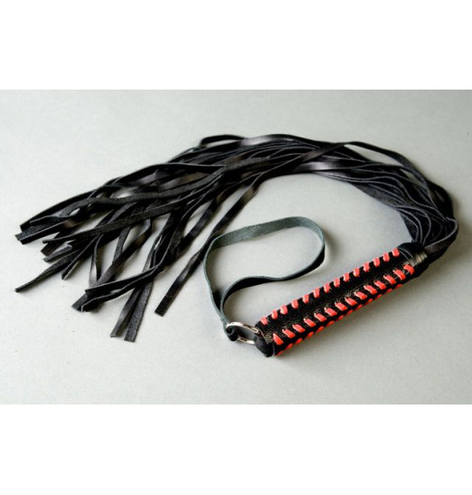 Флогер с двухцветной плетеной ручкой