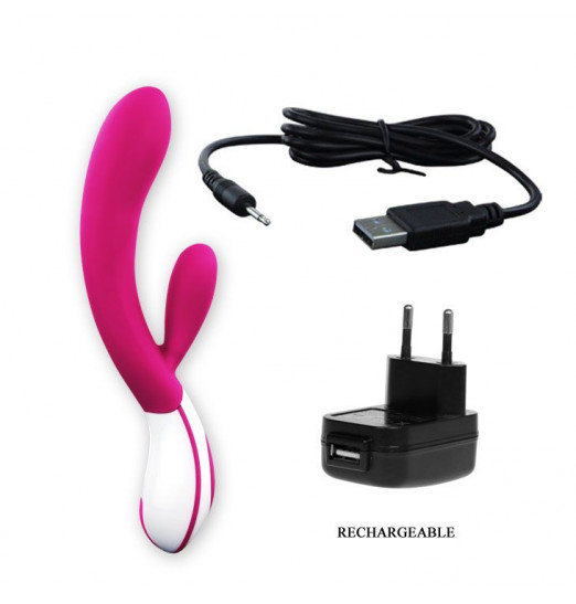 Вибромассажер Uriah со стимуляцией клитора и голосовым контролем - 21,5 см.