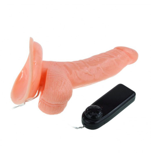 Вибромассажер-реалистик на присоске - 15,5 см.