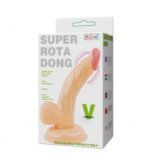 Вибромассажер-реалистик на присоске - 15,5 см.