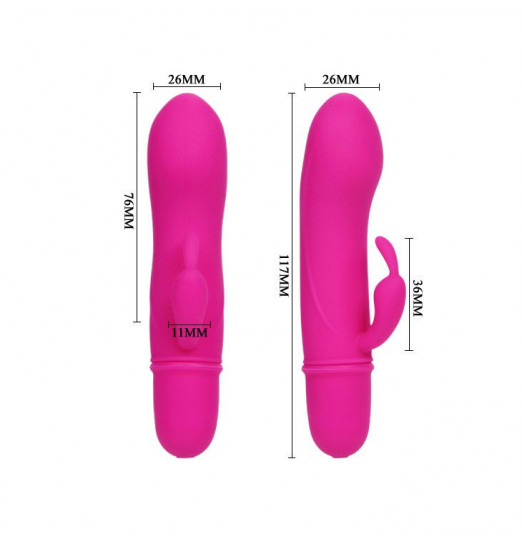 Мини-вибромассажер Caesar с клиторальным стимулятором - 11,7 см. Мини-вибромассажер Caesar с клиторальным стимулятором - 11,7 см.