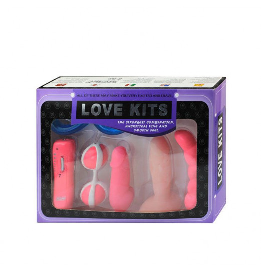 Розовый вибронабор в коробке