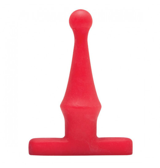 Красная анальная пробка Bum Buddies Tease My Tush, Intermediate Silicone Anal Plug - 12 см.
