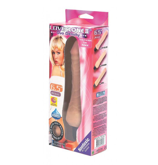 Реалистичный вибратор с розовой головкой - 16,5 см.