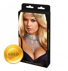 Шикарное золотистое ожерелье Queen