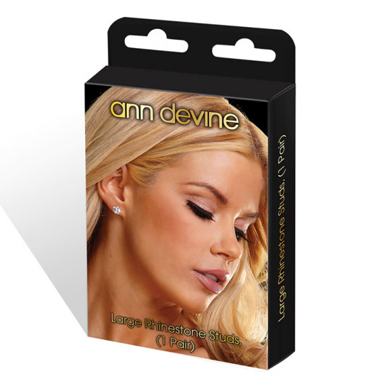 Серьги-гвоздики с кристаллами