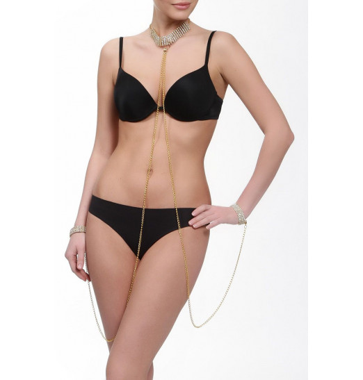 Ожерелье и браслеты Love Slave золотистого цвета