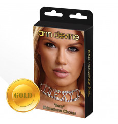 Золотистый ошейник из кристаллов SEXY Rhinestone Choker Золотистый ошейник из кристаллов SEXY Rhinestone Choker