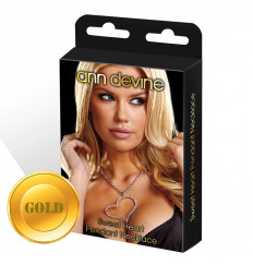 Золотистая цепочка с большой подвеской-сердцем Золотистая цепочка с большой подвеской-сердцем