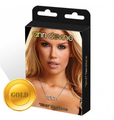 Золотистая цепочка с подвеской BITCH Золотистая цепочка с подвеской BITCH