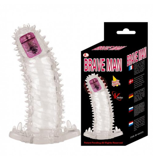 Насадка-удлинитель с пупырышками, усиками и вибропулькой