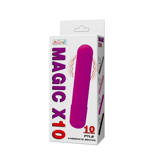 Фиолетовая вытянутая вибропуля - 10,2 см.