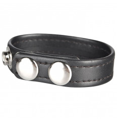 Кольцо на пенис из искусственной кожи на клепках SNAP COCK RING