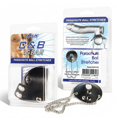 Утяжка для мошонки из искусственной кожи с цепочками PARACHUTE BALL STRETCHER