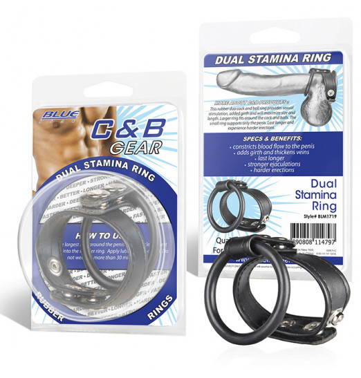 Двойное кольцо выносливости на пенис DUAL STAMINA RING Двойное кольцо выносливости на пенис DUAL STAMINA RING