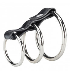 Хомут на пенис из трех металлических колец 3 RING GATES OF HELL