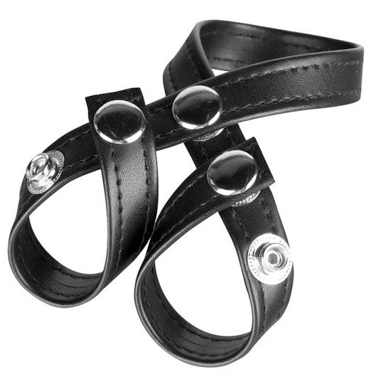 Разделитель мошонки из искусственной кожи на клепках 8 STYLE BALL DIVIDER Разделитель мошонки из искусственной кожи на клепках 8 STYLE BALL DIVIDER