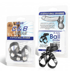 Разделитель мошонки из искусственной кожи на клепках 8 STYLE BALL DIVIDER