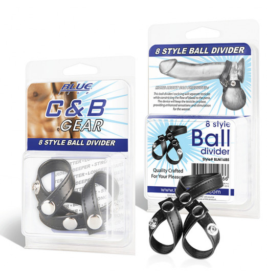 Разделитель мошонки из искусственной кожи на клепках 8 STYLE BALL DIVIDER Разделитель мошонки из искусственной кожи на клепках 8 STYLE BALL DIVIDER