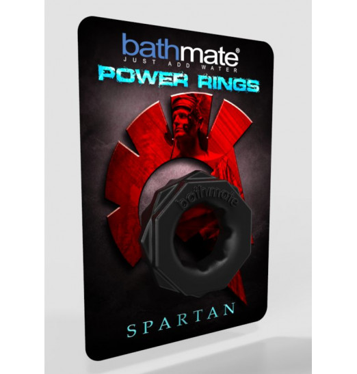 Чёрное эрекционное кольцо Spartan Чёрное эрекционное кольцо Spartan