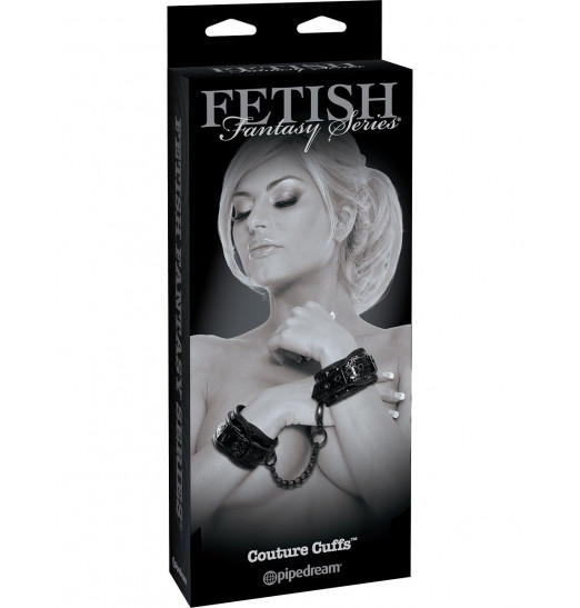 Чёрные наручники COUTURE CUFFS