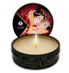 Массажная свеча Sparkling Strawberry Wine с ароматом клубничного вина - 30 мл.