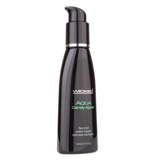 Лубрикант со вкусом сахарного яблока Wicked Aqua Candy Apple - 120 мл.